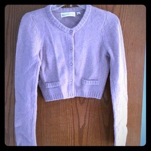 Charlie & Robin Crop Cardigan purple Sweater